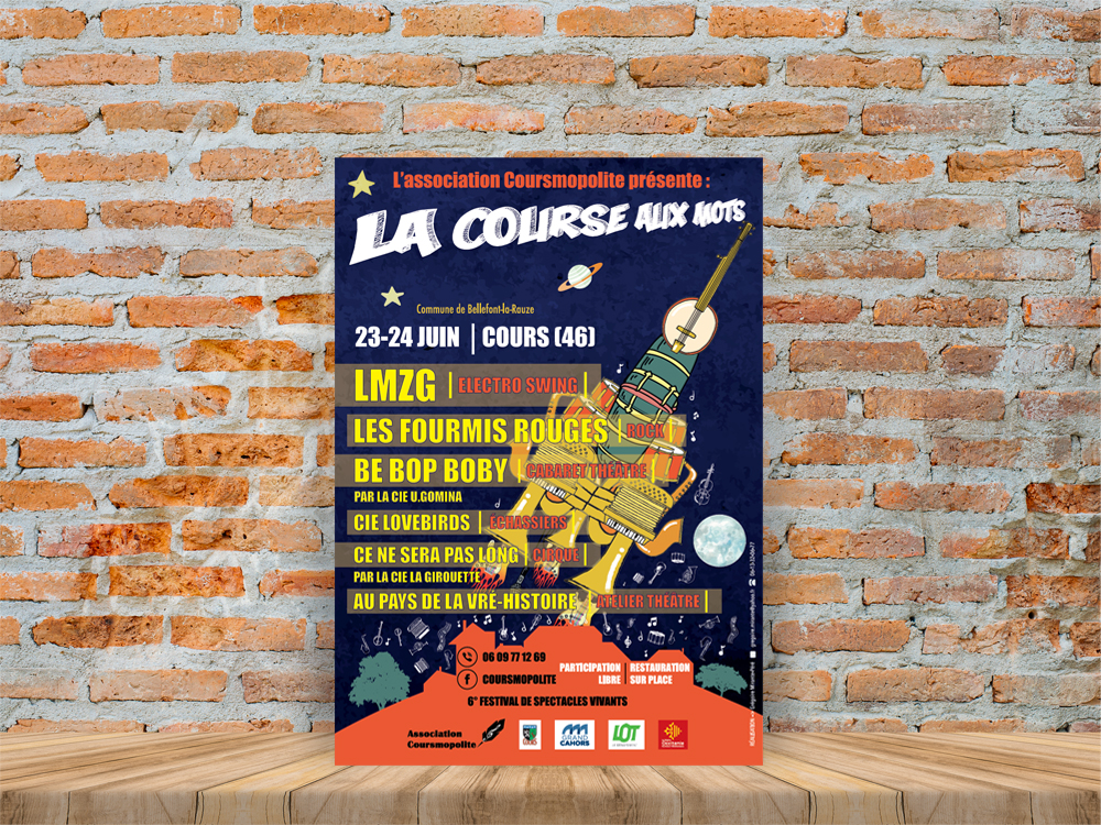 flyer et affiche réalisés par le studio graphique Peroke à Cahors