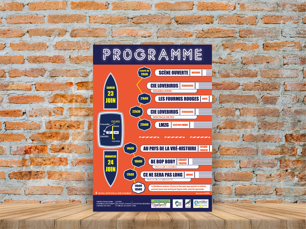 flyer et affiche réalisés par le studio graphique Peroke à Cahors