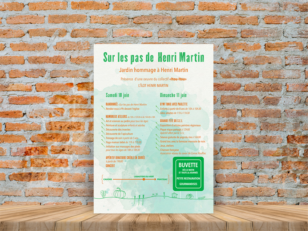 flyer et affiche réalisés par le studio graphique Peroke à Cahors