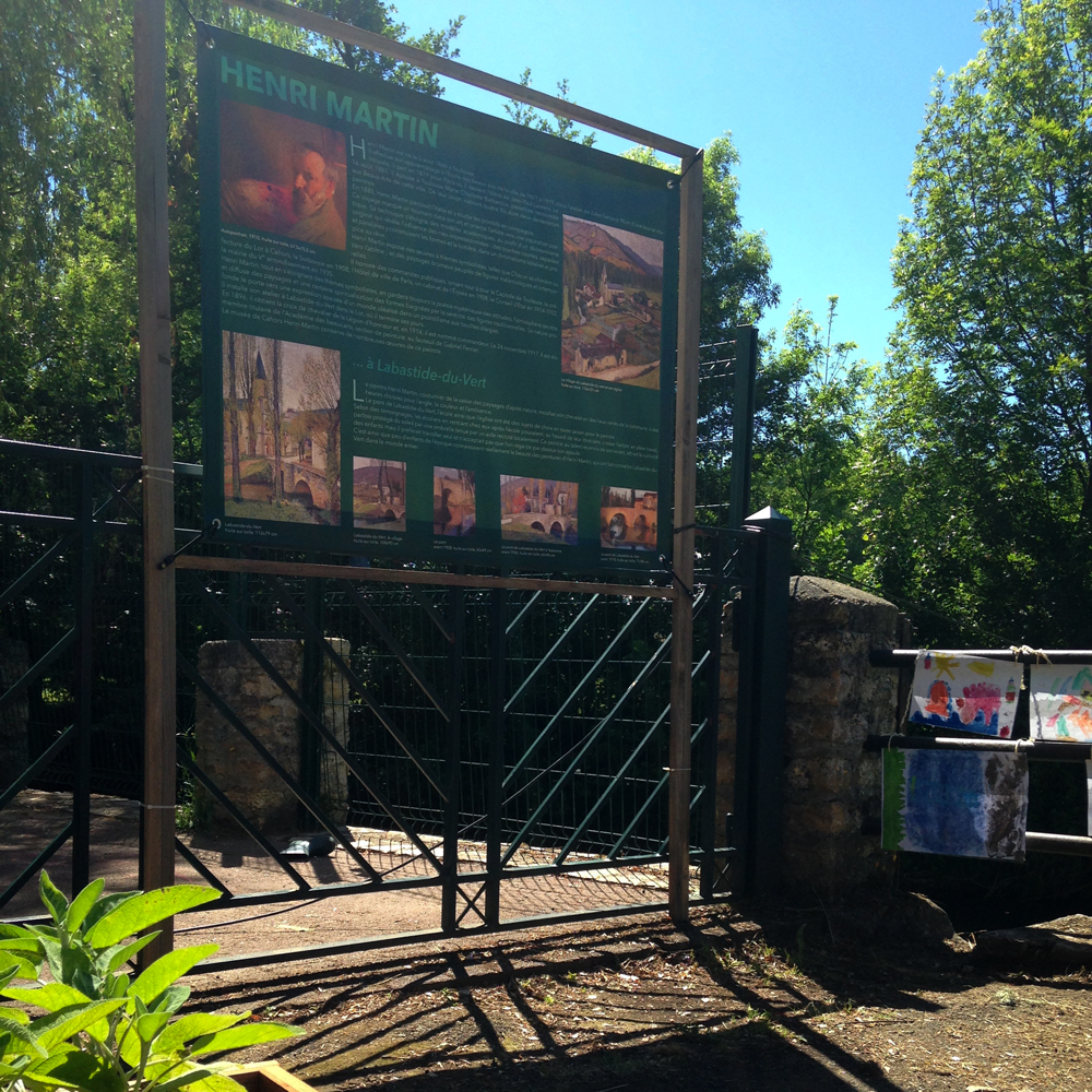 panneau d'information réalisé par le studio graphique Peroke à Cahors